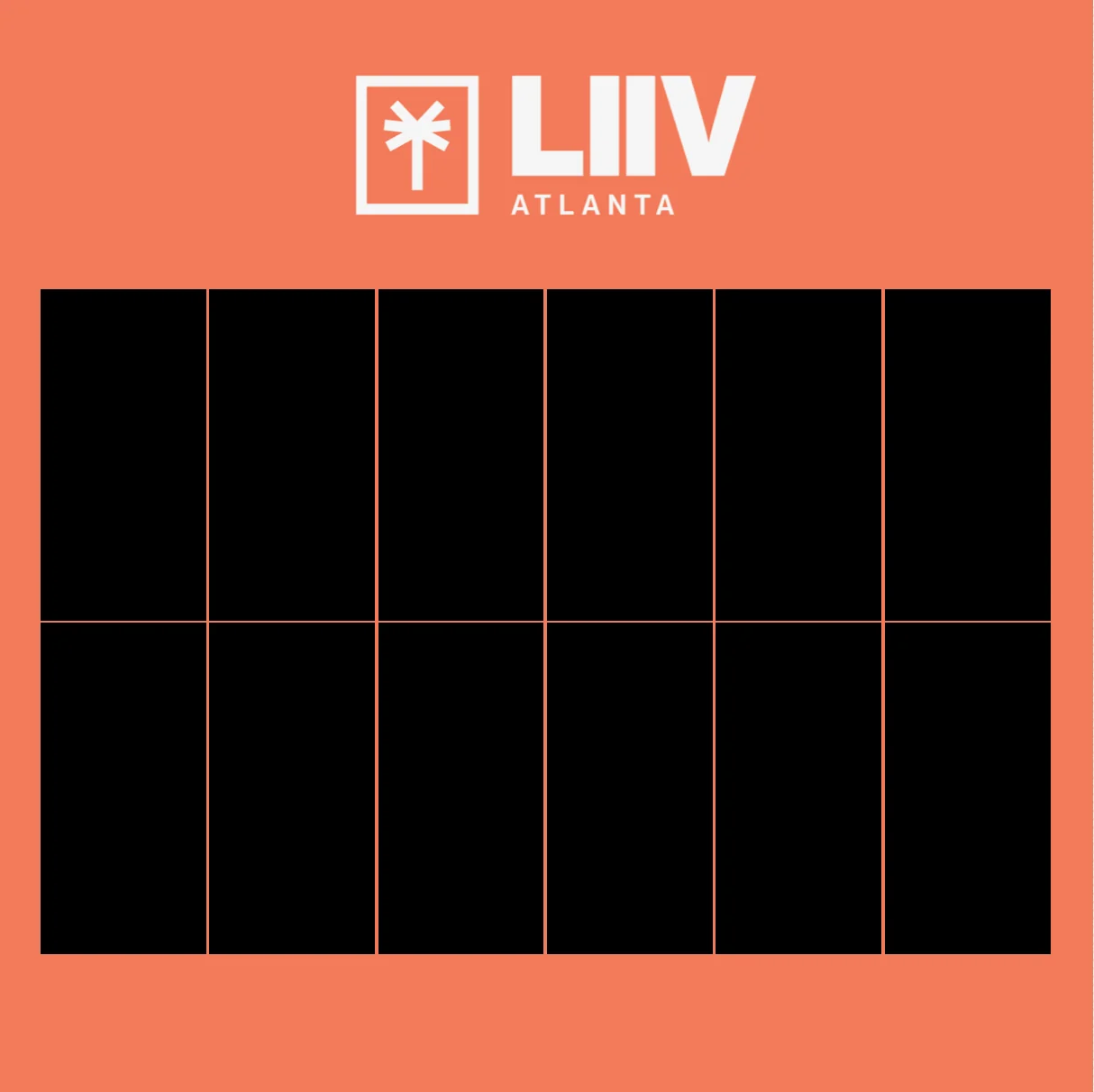 LIIV branding and LED panel grid layout