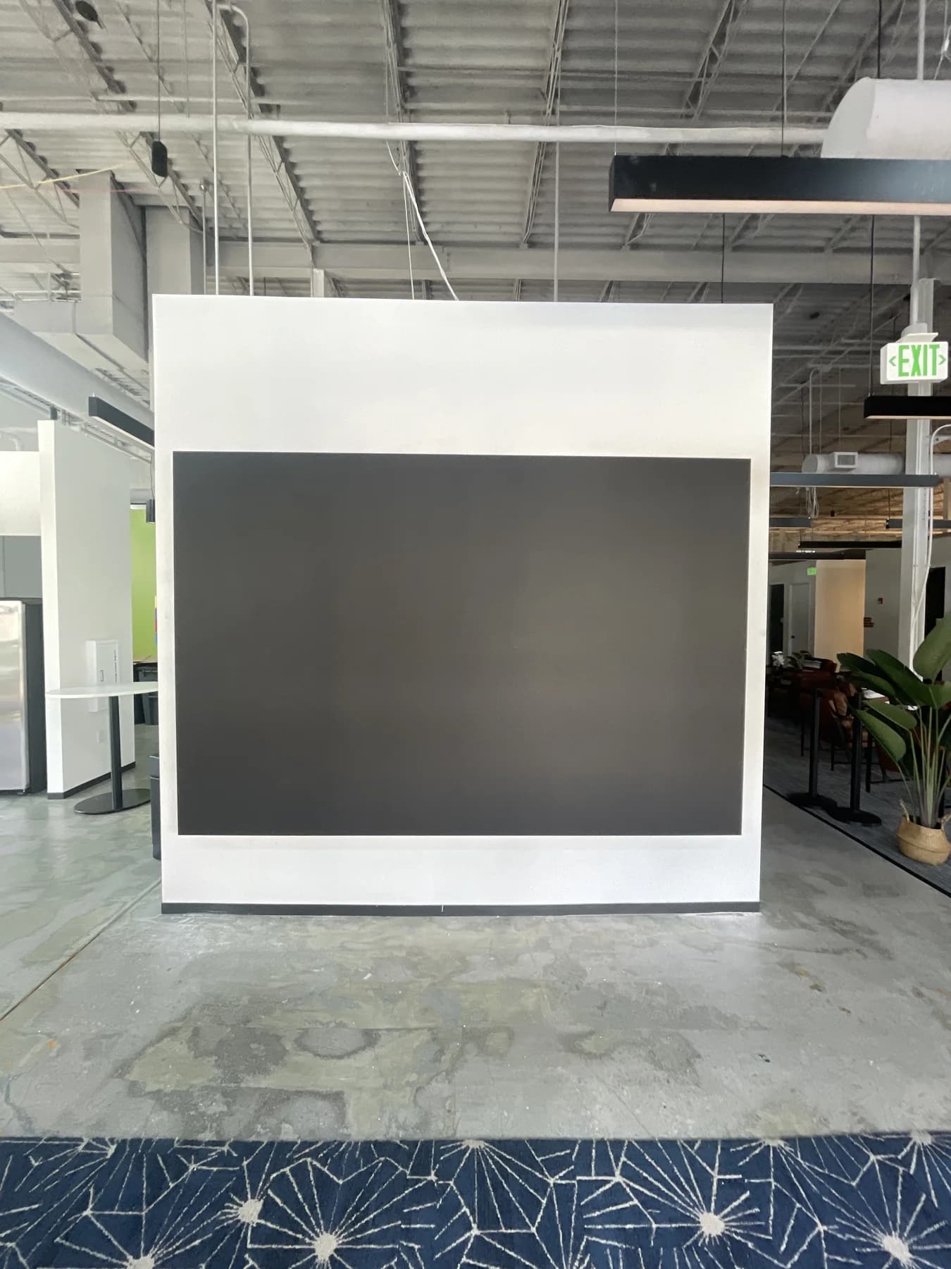Assembled LIIV video wall installed within its white surround