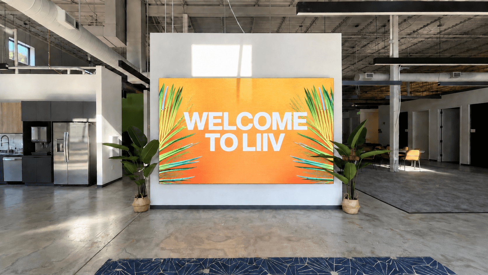 LIIV Brookhaven entrance wall with its welcome display